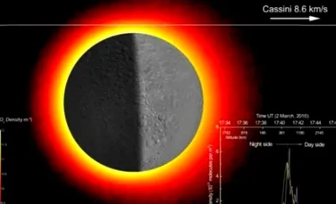 Oxigen si CO2 pe Rhea, luna inghetata a lui Saturn