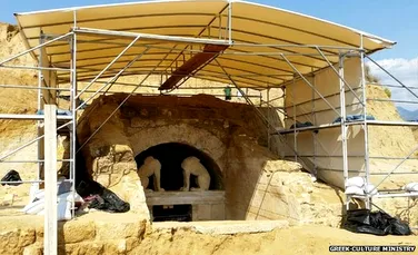 Arheologii au descoperit un schelet în mormântul din Amphipolis (Galerie FOTO)
