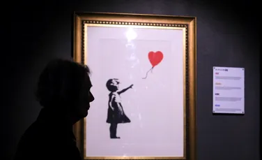 Una dintre cele mai cunoscute picturi ale lui Banksy, furată chiar dintr-o galerie de artă