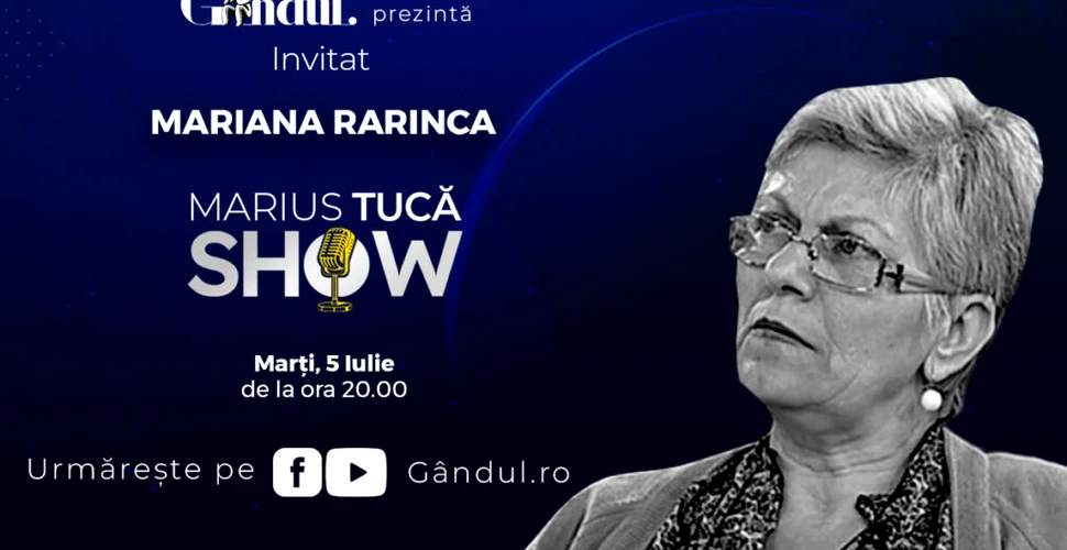 Marius Tucă Show începe marți, 5 iulie, de la ora 20.00, live pe gandul.ro