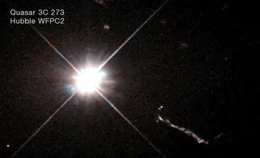 Telescopul Hubble a realizat cea mai apropiată imagine cu un quasar de până acum