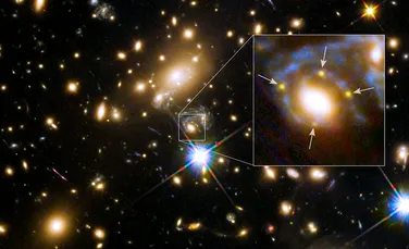 În premieră, telescopul Hubble a surprins o veche supernovă în patru ipostaze