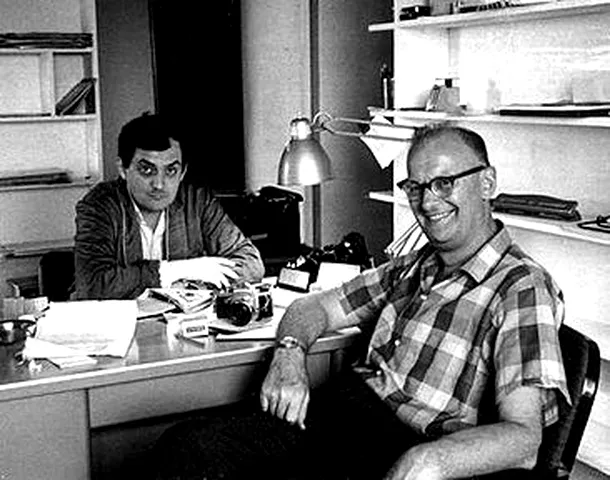 Arthur C. Clarke şi regizorul Stanley Kubrick