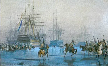 Unul dintre momentele stranii din istorie. Cum a încercat cavaleria franceză să captureze o flotă olandeză prinsă în apele îngheţate