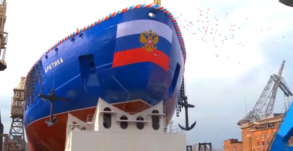 Rusia lansează cel mai mare spărgător de gheaţă cu propulsie nucleară – FOTO+VIDEO