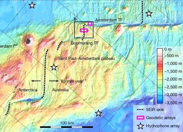 Pentru prima dată, cercetătorii au văzut cum s-a „născut” o bucată din scoarța oceanică a Pământului