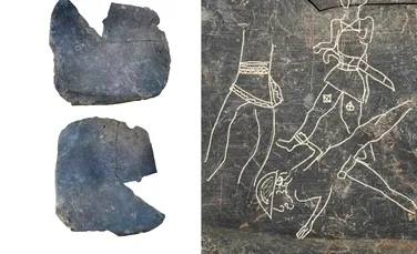 O tăbliță cu scene de luptă și paleo-alfabet, descoperită în Spania