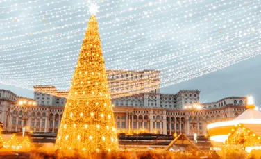Capitala României, în straie de sărbătoare: 7 milioane de LED-uri aprinse în București