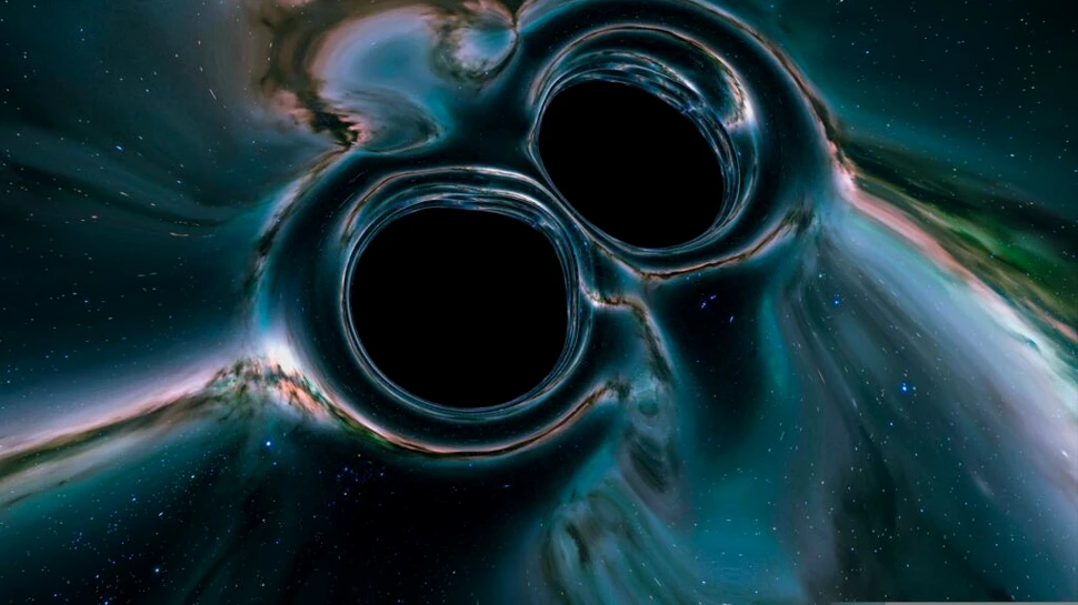 O undă gravitațională record dezvăluie două găuri negre care s-au ciocnit în trecut