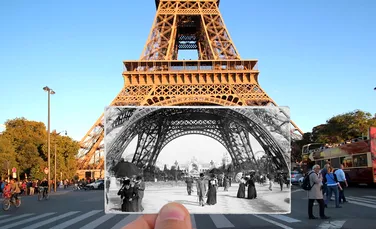A combinat poze vechi şi noi din Paris şi a reînviat istoria frumosului oraş. GALERIE FOTO