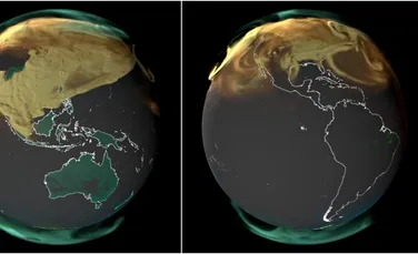 Imagini șocante de la NASA arată cât de repede se răspândesc emisiile de dioxid de carbon pe Pământ