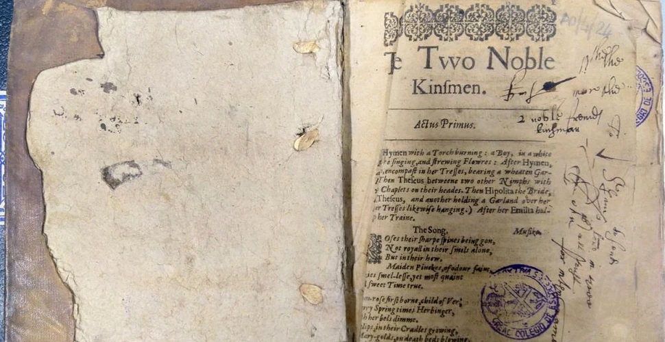 Ultima piesă de teatru scrisă de William Shakespeare, descoperită din greșeală în biblioteca unui colegiu