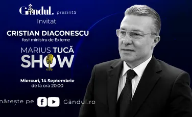 Marius Tucă Show începe miercuri, 14 septembrie, de la ora 20.00, live pe gândul.ro