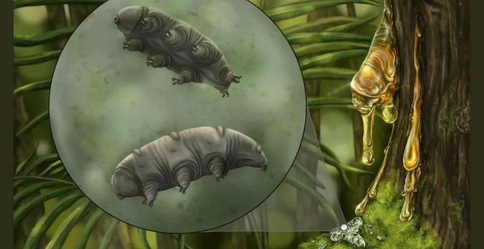 O fosilă rară de tardigrade a fost găsită într-un chihlimbar vechi de 16 milioane de ani