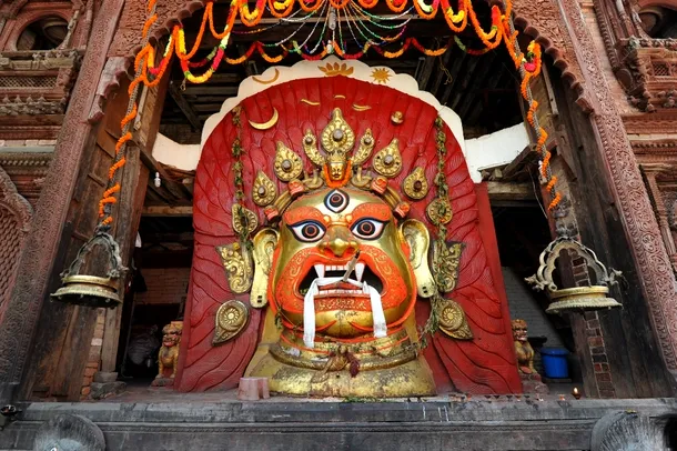 Imagine tradiţională din Tibet a zeiţei Kali