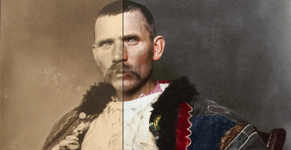 Imigranţi români în SUA. Fotografii restaurate după 100 de ani: Ciobanul român şi omul cu fluierul – GALERIE FOTO
