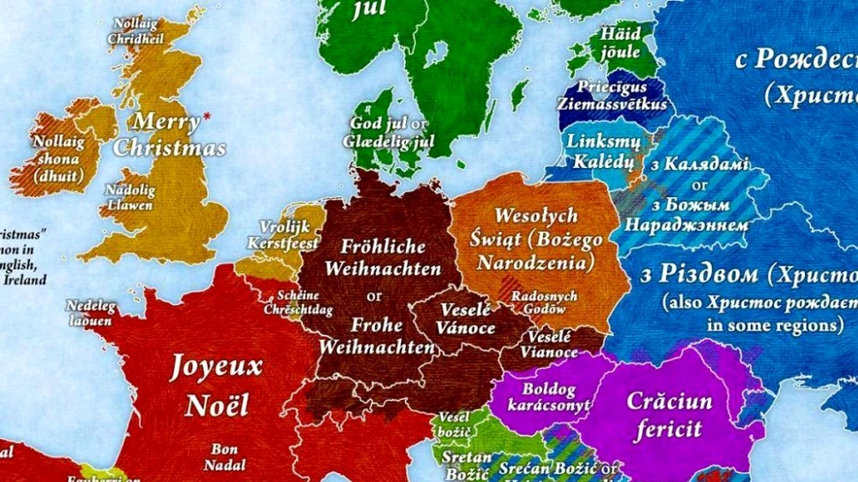 Cum se spune ”Crăciun Fericit!” în toate limbile vorbite în Europa