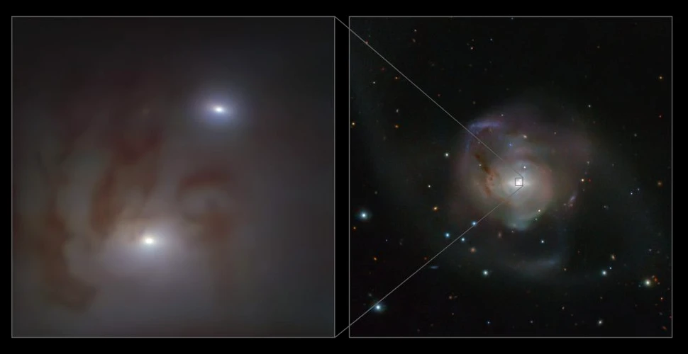 Astronomii au descoperit cea mai apropiată pereche de găuri negre supermasive găsită vreodată