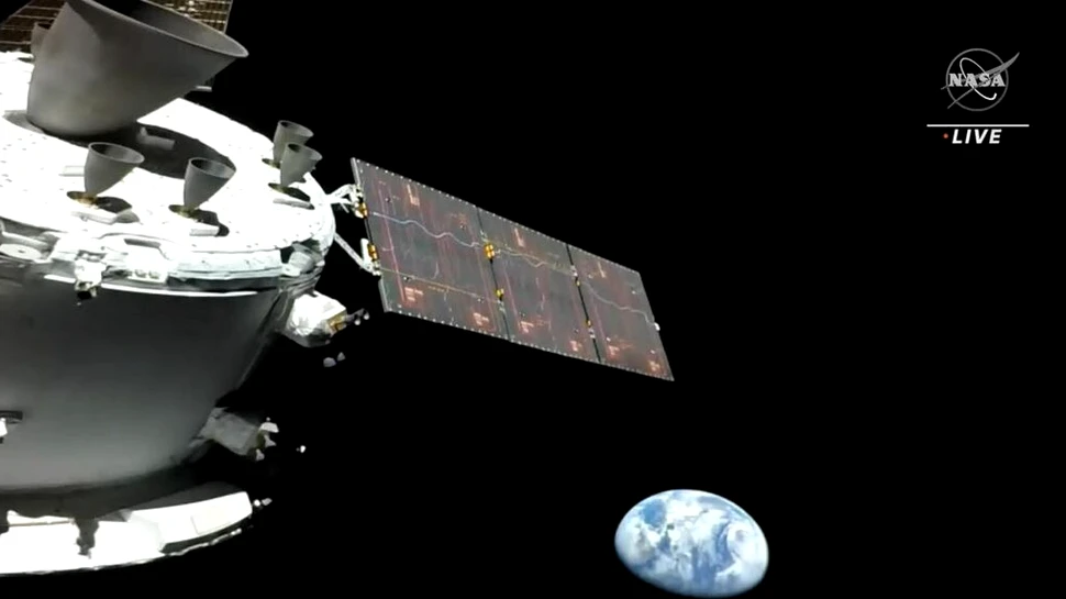 Capsula Orion a surprins primele imagini cu Pământul în drum spre Lună