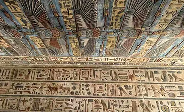 Lucrările de restaurare dezvăluie culoarea și modelele originale ale unui templu din Egiptul Antic