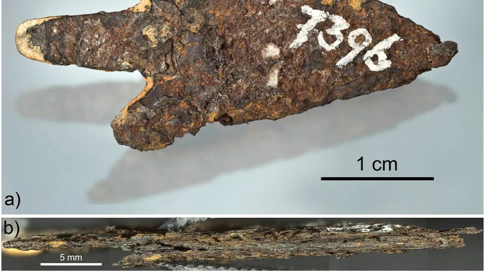 Un vârf de săgeată făcut din meteorit, datând din Epoca Bronzului, a fost găsit în Elveția