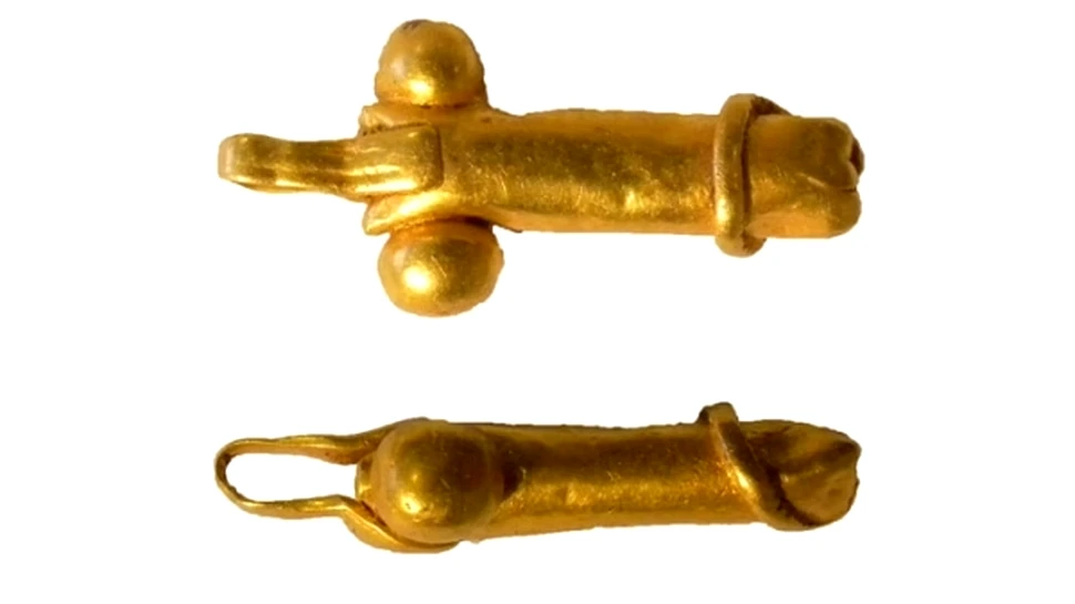 A fost descoperit un falus din aur datând din vremea romanilor!