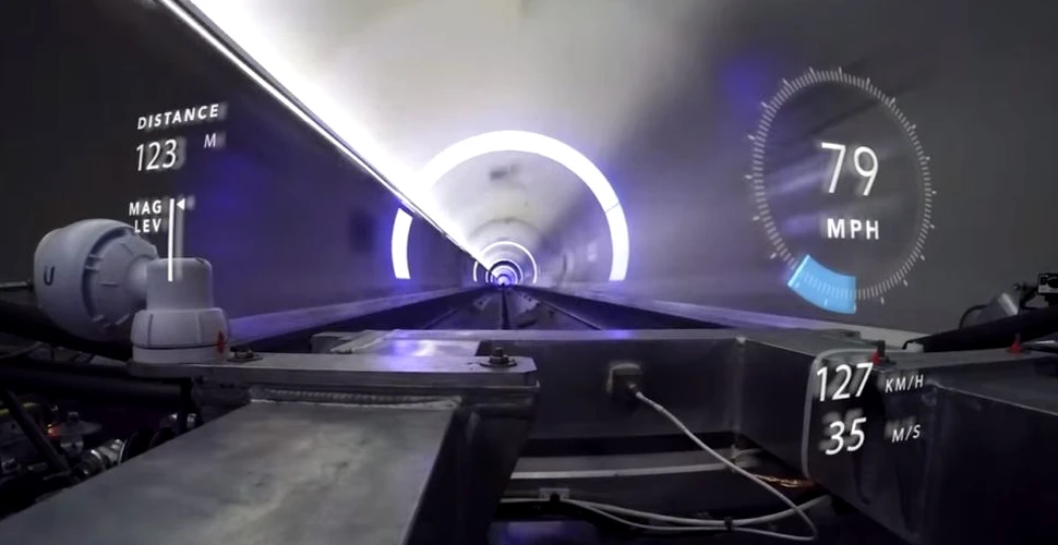 Primele imagini cu tunelul subteran din Los Angeles şi viteza uluitoare la care a ajuns capsula sistemului Hyperloop
