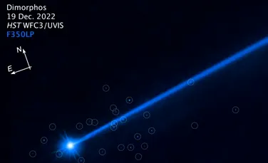 Telescopul Hubble a surprins bolovani „care evadează” din asteroidul Dimorphos după impactul cu DART