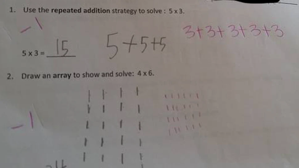 Cum se calculează 5 X 3? Răspunsul corect al unui elev la această simplă operaţie matematică a avut urmări neaşteptate – FOTO
