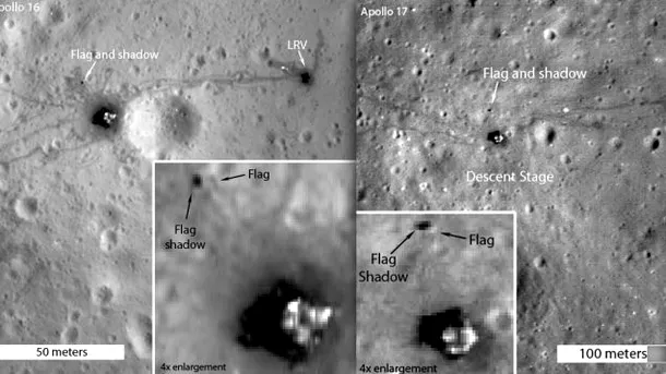Fotografii realizate în anul 2012 de Lunar Reconnaissance Orbiter 
