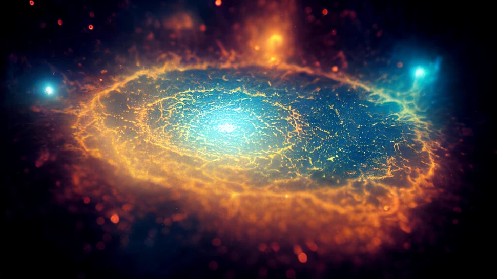 Telescopul Webb a detectat o scurgere bizară în galaxia unui quasar luminos