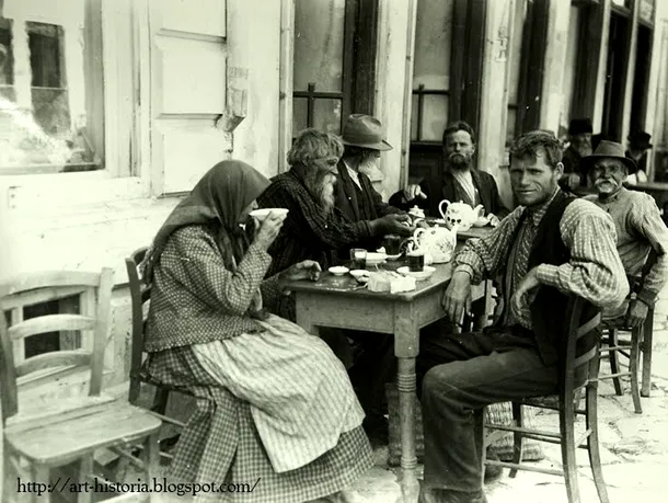 Lipoveni la ceainărie în Dudeşti (1924)