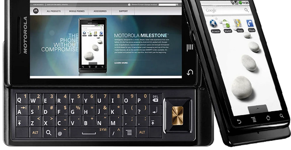 Telefonul inteligent Motorola Milestone, cu sistem de operare Android, a ajuns in Romania!