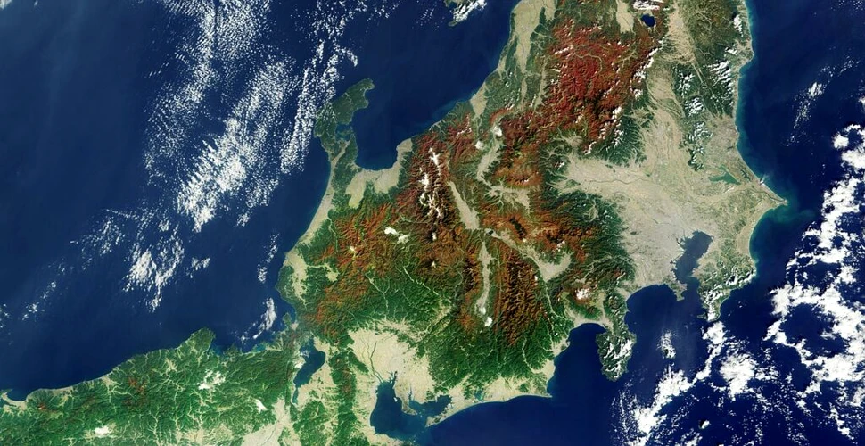 Culorile spectaculoase ale toamnei în Japonia, văzute tocmai din spațiu