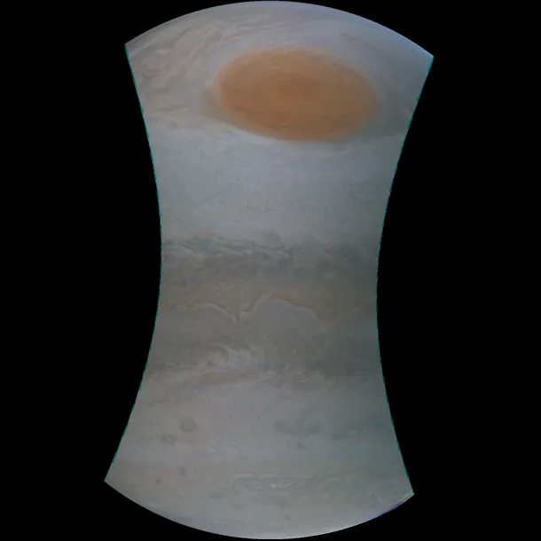 Imagini cu Marea Pată Roşie de pe Jupiter