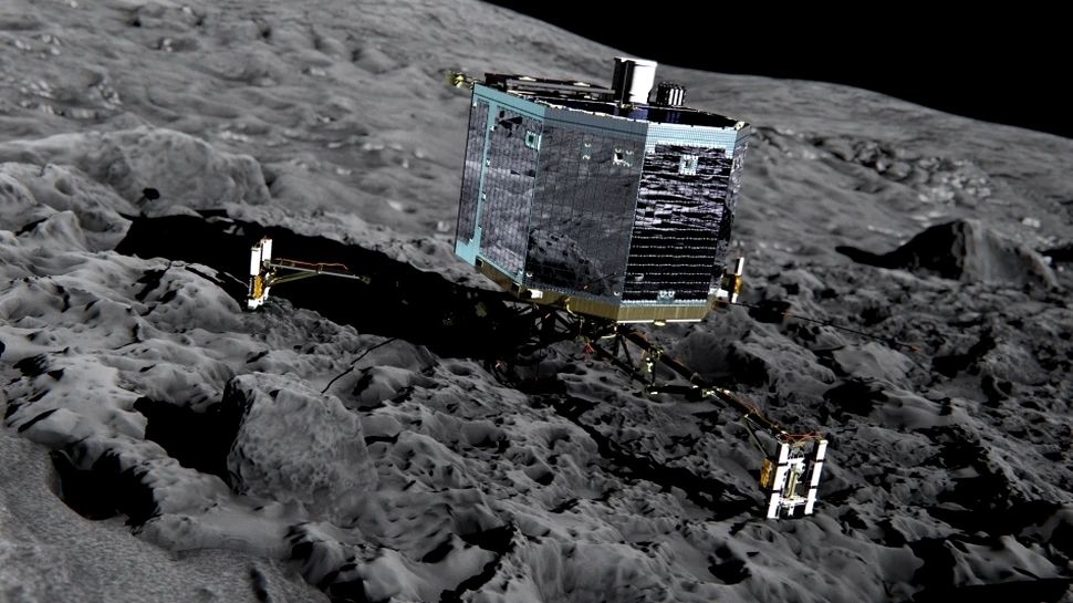 Philae, robotul de pe Rosetta, iese din hibernare şi se pregăteşte să coboare pe „bulgărele de gheaţă”