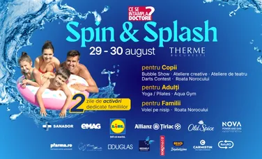 „Spin & Splash by CSID.ro”, două zile de sport, joacă, sănătate și surprize pentru întreaga familie, la THERME București