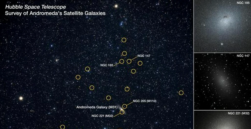 Telescopul Hubble dezvăluie ,,ecosistemul” galaxiei Andromeda
