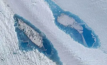 Mii de lacuri albastre ciudate au apărut pe suprafaţa Antarcticii