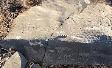 Un graffiti de acum 2.500 de ani descoperit pe o stâncă din Grecia reprezintă cea mai veche artă erotică de acest tip
