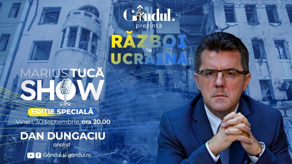 Marius Tucă Show – ediție specială vineri, 30 septembrie, de la ora 20.00, live pe gândul.ro