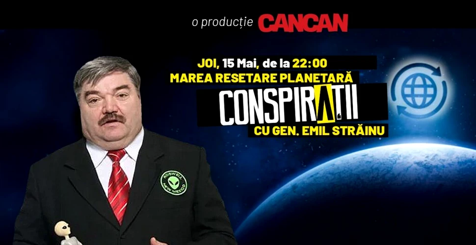 „Conspirații cu gen. Emil Străinu” începe joi, 15 mai, de la 22:00, LIVE pe YouTube Cancan