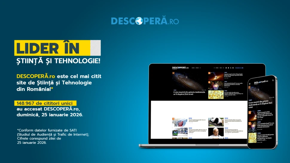 DESCOPERĂ.ro, cel mai urmărit site de Știință și Tehnologie din România!