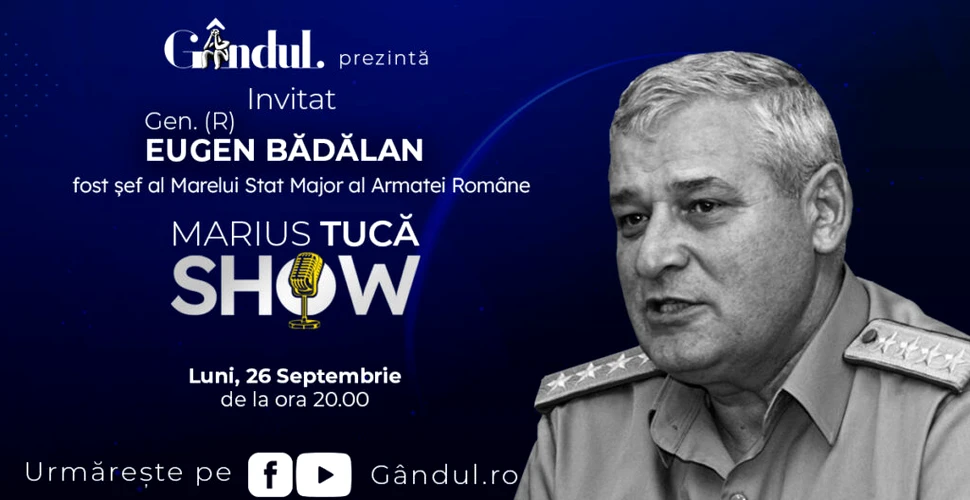 Marius Tucă Show începe luni, 26 septembrie, de la ora 20.00, live pe gândul.ro