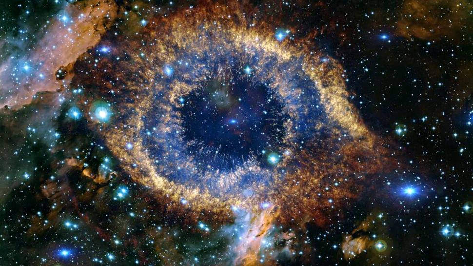 Un „laser spațial” record a erupt din galaxii care fuzionează la 8 miliarde de ani-lumină distanță