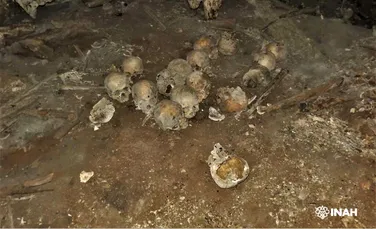 Craniile umane, rămase în urma sacrificiilor rituale, erau expuse public în urmă cu 1.000 de ani