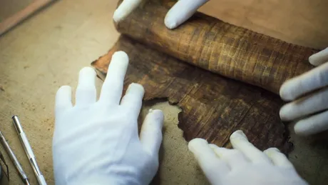 Un papirus carbonizat din Herculaneum a fost citit fără să fie desfăcut. Tehnologia care deschide biblioteca pierdută a Antichității