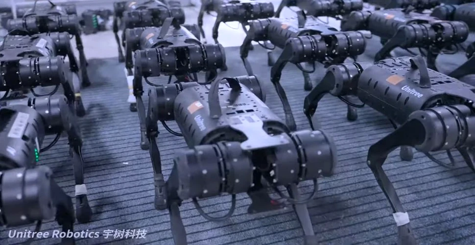 Chinezii și-au făcut „armată” din câini roboți similari cu Spot