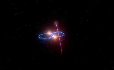 Parcă desprins din SF: o planetă orbitează perpendicular pe un sistem stelar binar