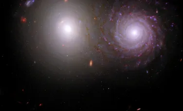 Secretele unei perechi de galaxii, dezvăluite de Telescoapele Webb și Hubble